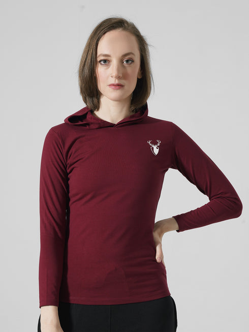 Crossover Top in Maroon